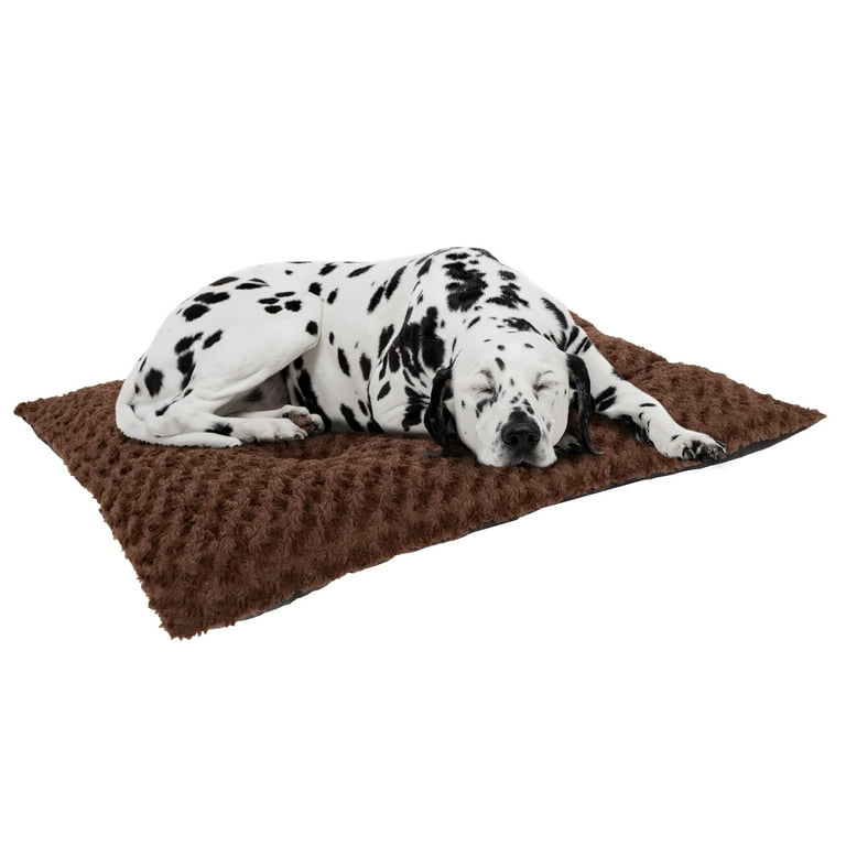PETMAKER 42x26 Dog Bed with Faux Fur Top and Non-Slip Bottom