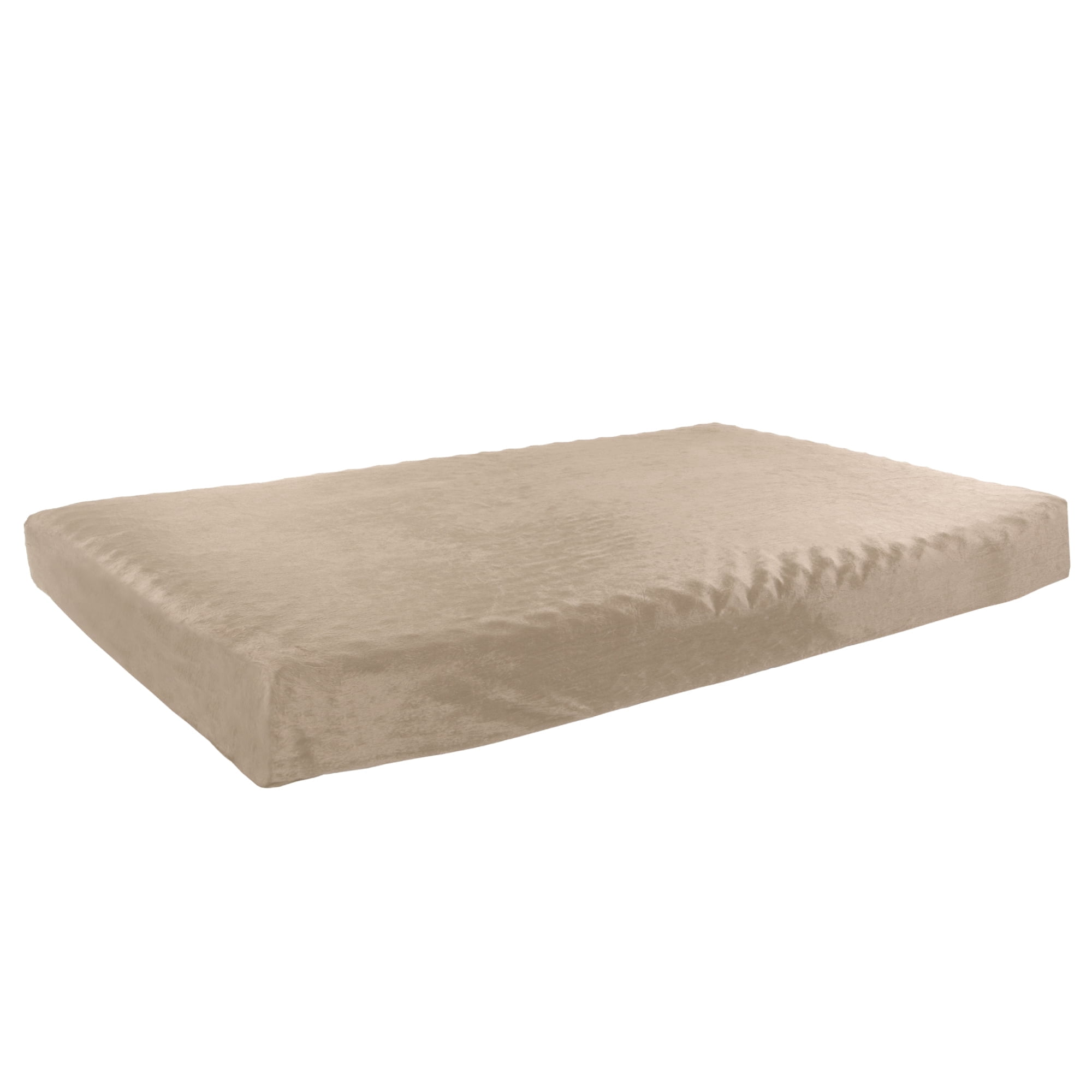 Orthopedic Dog Bed - Pet Bed Egg Crate and Memory Foam with Washable Cover 46x27x4 - Tan