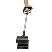 PETMAKER Pet Pooper Scooper with Long Handle for Cats and Dogs Black