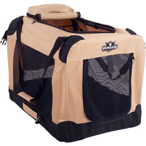 Petmaker Soft Sided Pet Crate Tan 30