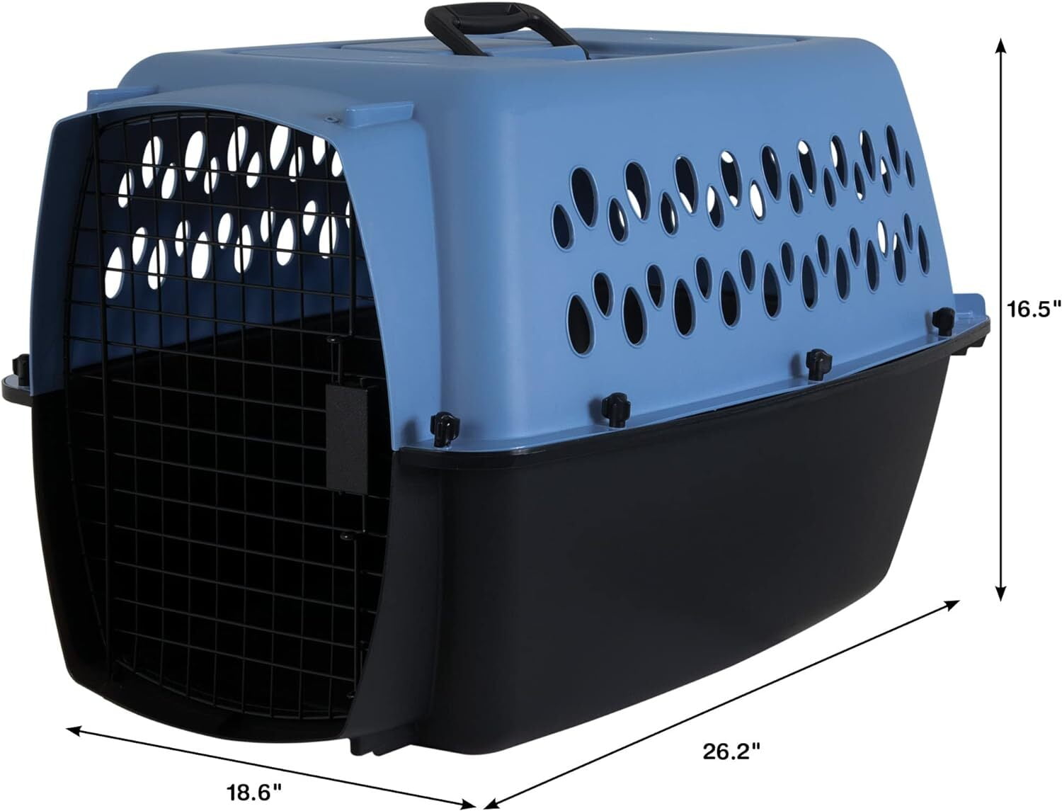 Petmate 26" Large Portable Pet Crate for Dogs, Travel Carrier Plastic Dog Kennel