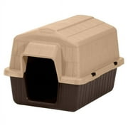 Petmate Aspen Pet Barnhome III Plastic Outdoor Dog House for XS Pets, Up to 15 lbs, Brown and Beige