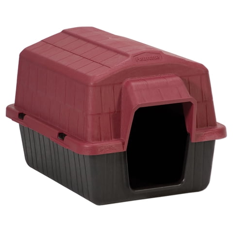 Petmate Barnhome Plastic Outdoor Dog House, Durable, Red, Extra Small, for Pets Up to 15 lbs, 26.50" x 18" x 16.50"