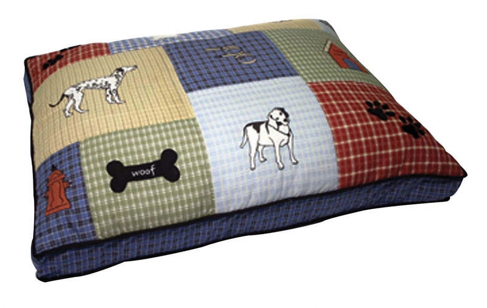 Multicolor Quilted Polyester Pet Bed for Small Animals