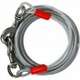 thumbnail image 1 of Petmate Booda Super Pet Tie-out Cable for Dogs, Steel Wire with Vinyl Coating, 20', Silver and Red, 1 of 5