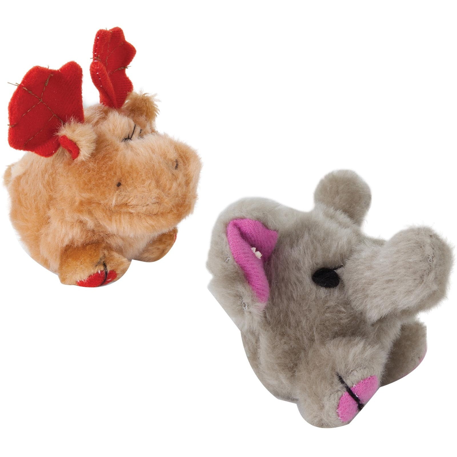 Petmate Booda Zoobilee Dog & Puppy Squatters Plush Dog Toy, Multicolor, Small, Pack of 2 ...