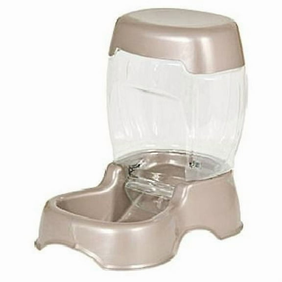 Petmate Café Gravity Pet Feeder Dry Food Treat Dispenser Station for Cats and Dogs, 12 lb, Tan