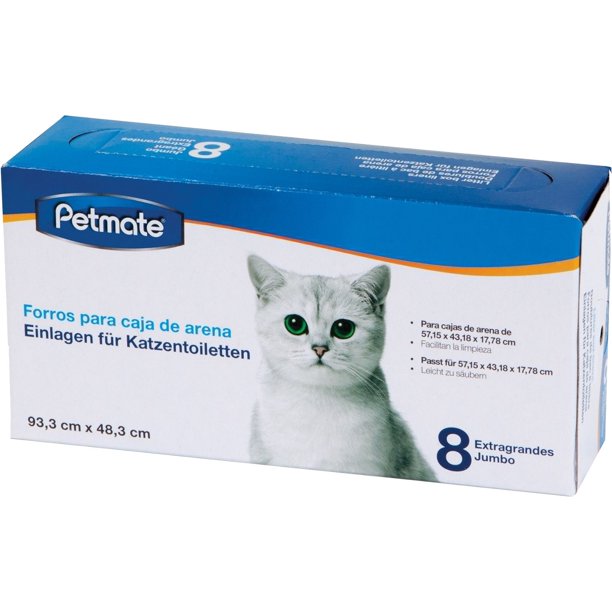 Petmate, Cat Litter Box Liners, Jumbo, 8 count