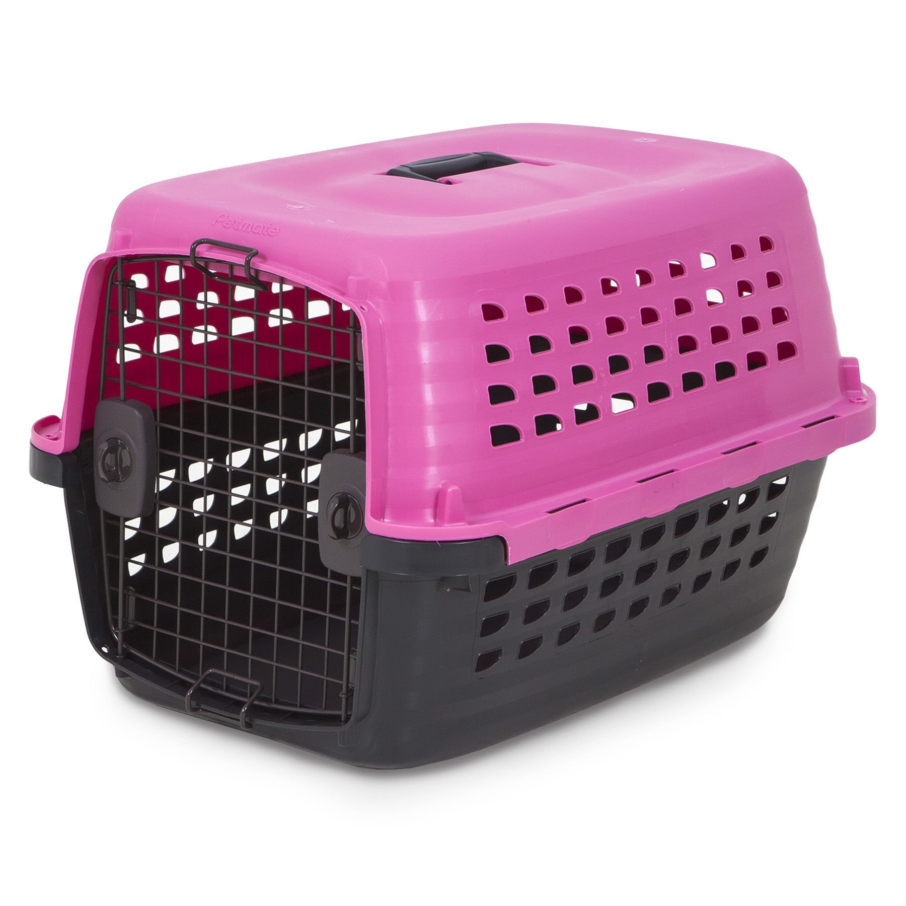 Petmate Compass Fashion Dog and Cat Kennel, Hot Pink, Small, 24L