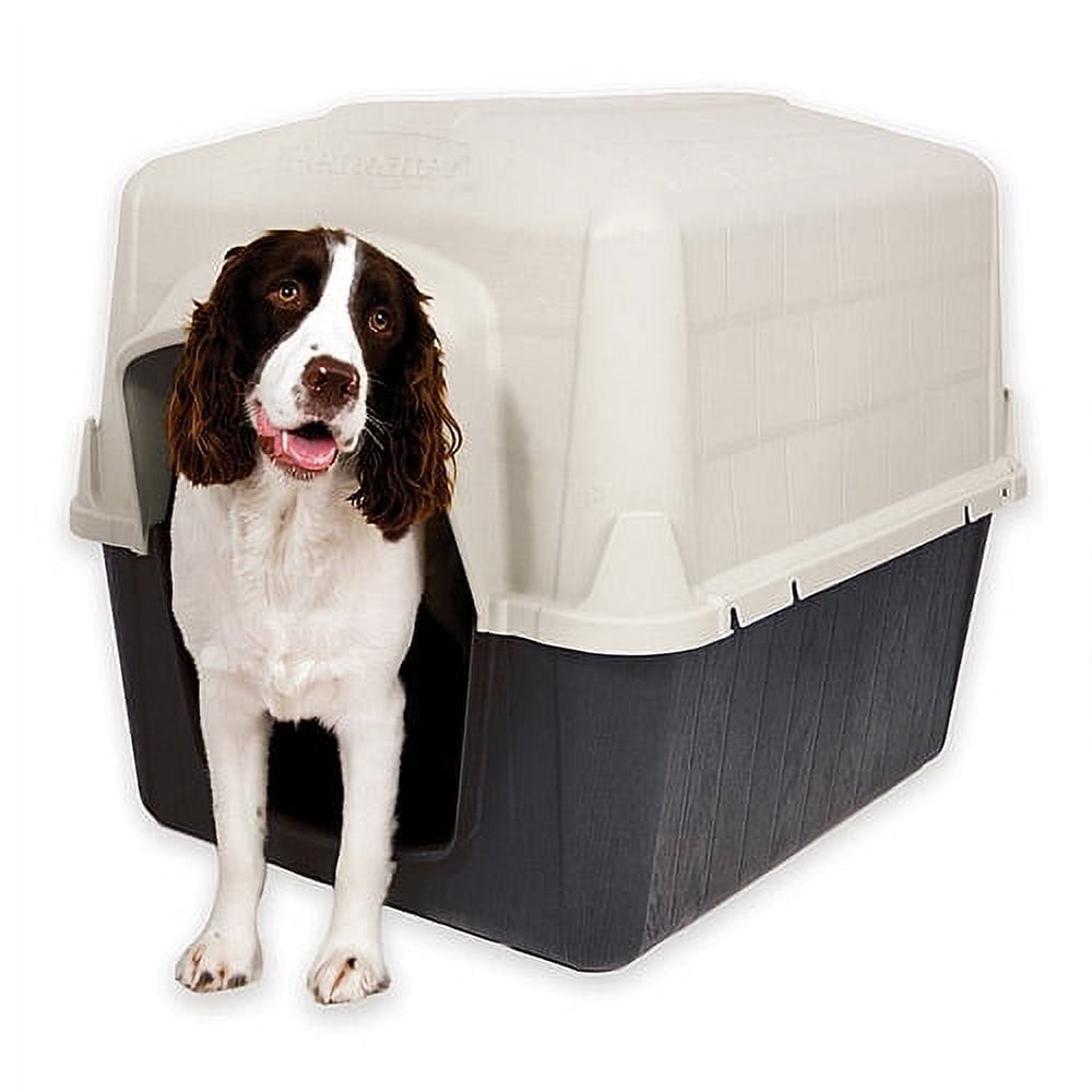 Aspen Pet Petbarn 3 Dog House, Plastic, Tan/Brown, 25 to 50 Pounds, Medium