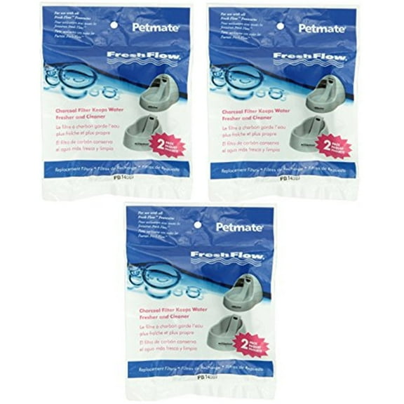 PETMATE INC FRESH FLOW CHARCOAL FILTER 2 PACK