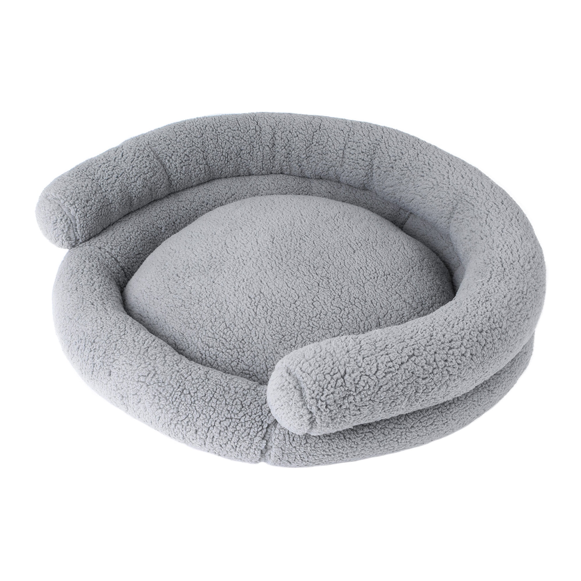 Petmate Double Bolster Couch Dog Bed, Cat Bed, 32 Inches, Removable Machine Washable Cover, Assorted Gray or Cream