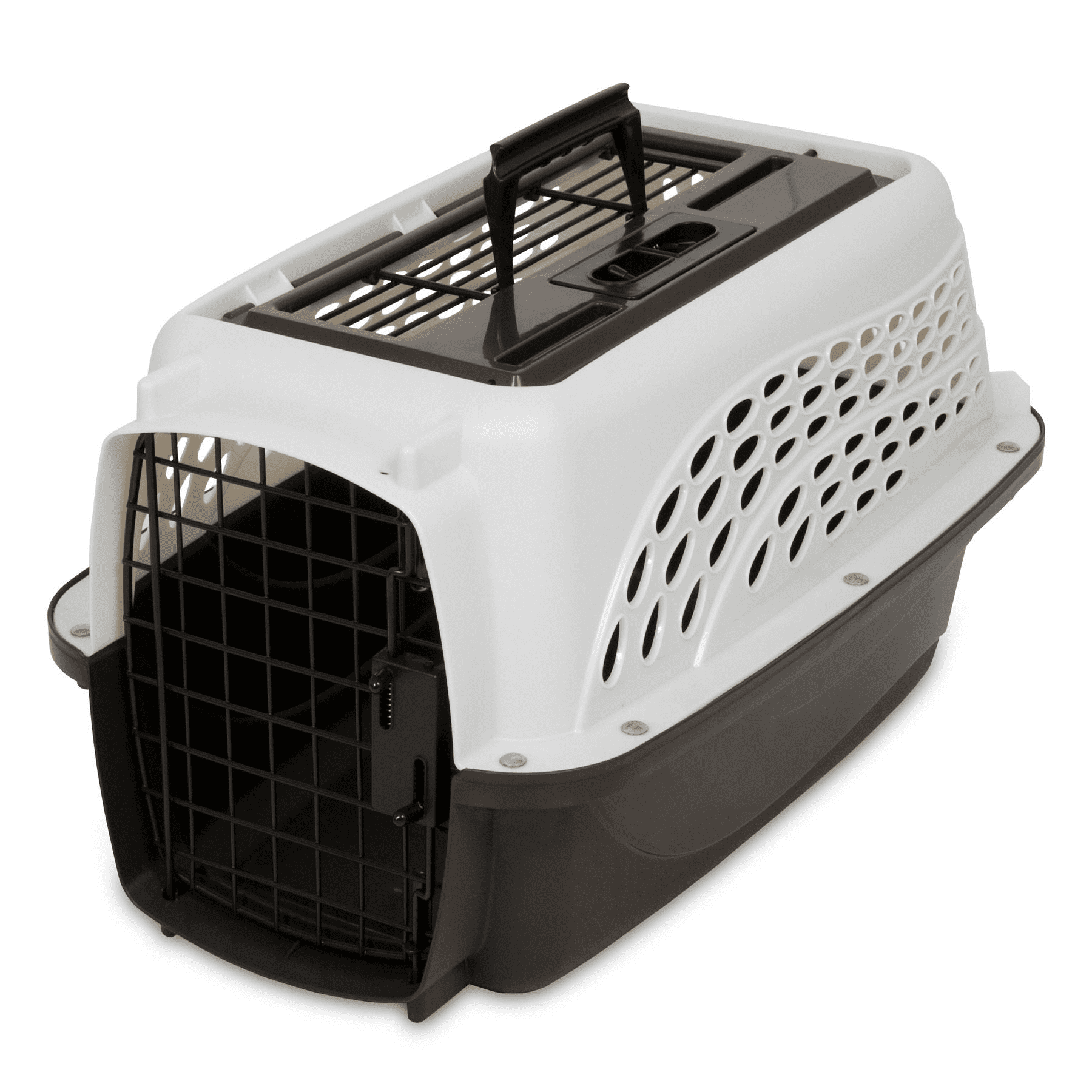 Basics 2-Door Top Load Hard-Sided Dog and Cat Kennel Travel Carrier,  23-Inch 