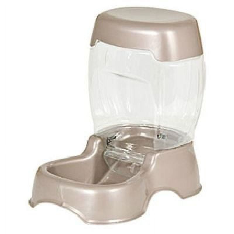 Petmate Café Gravity Pet Feeder Dry Food Treat Dispenser Station for Cats and Dogs, 12 lb, Tan