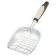 thumbnail image 1 of Petmate Aluminum Metal Cat Litter Scoop with TPR Handle, Metal, Brown, Pack of 1, 1 of 5