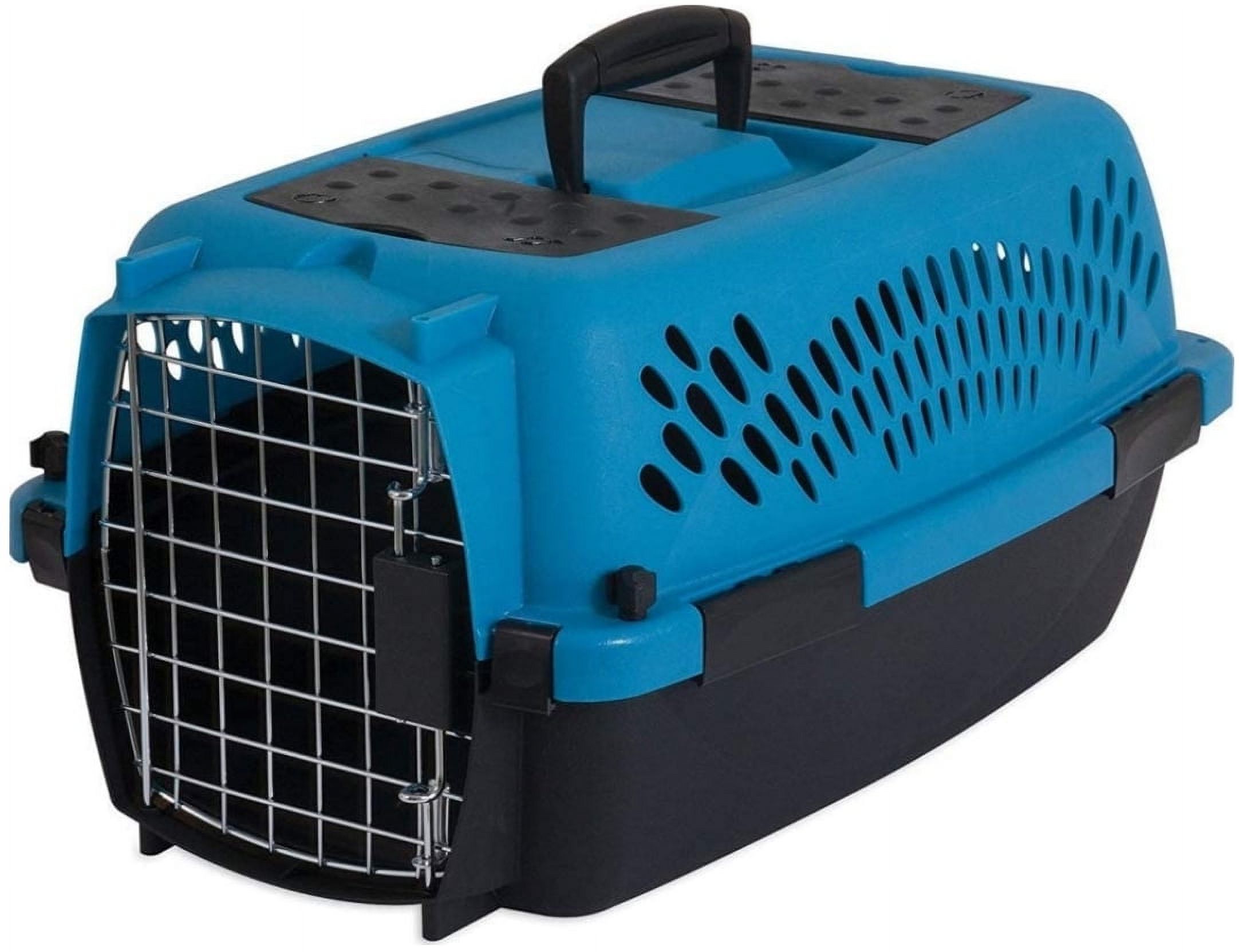 Petmate Pet Porter 19" Travel Fashion Dog Kennel Portable Small Pet Carrier for Dogs Upto 10 lb, Blue - image 1 of 8