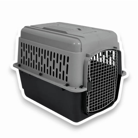 Petmate Pet Porter 32" Traditional Travel Dog Kennel Portable Medium Carrier for Pets 30-50 lb, Gray/ Black, 3 Pack