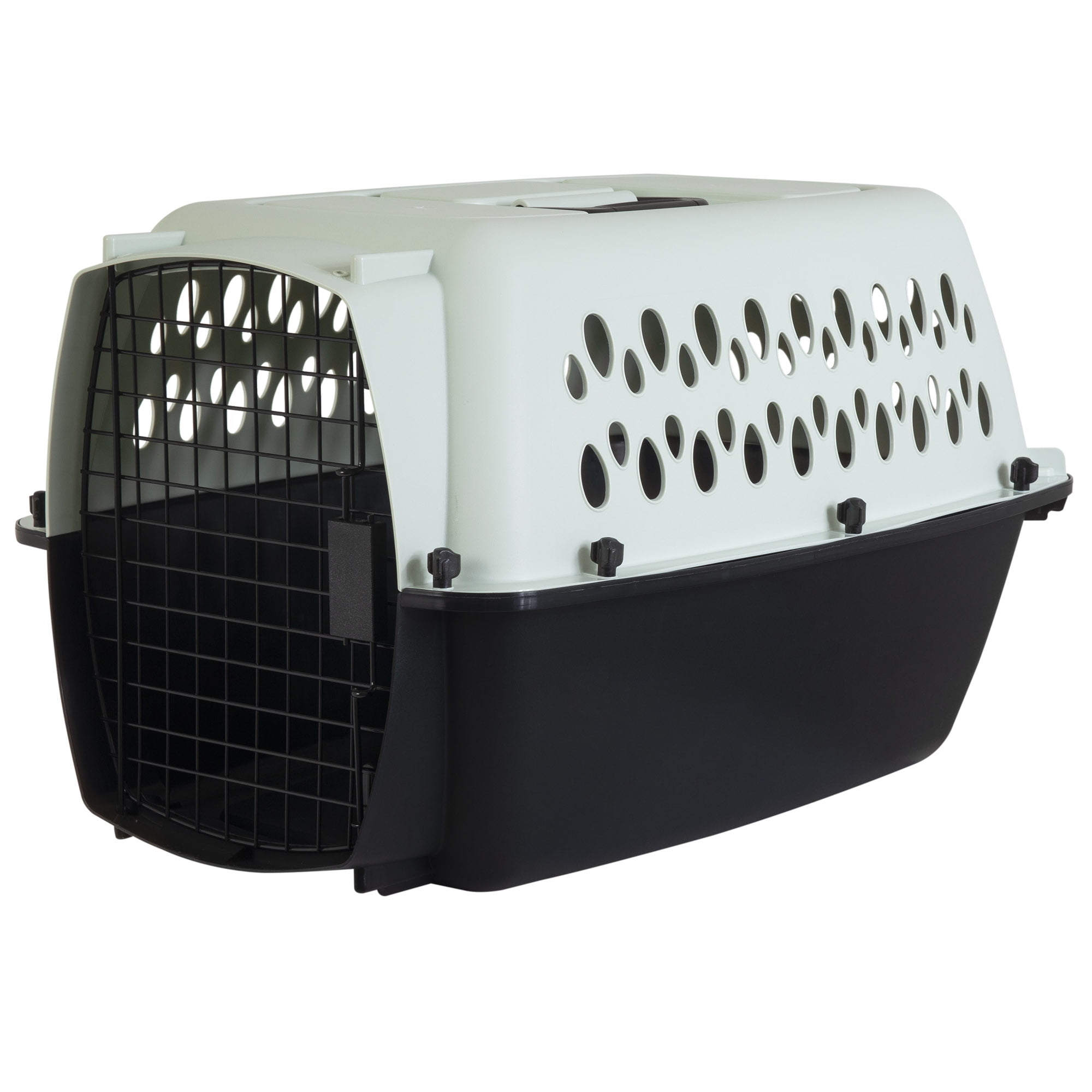 Petmate Pet Porter Dog Kennel, 24inch Length, 15 to 20lbs, Pale Aqua and  Black 