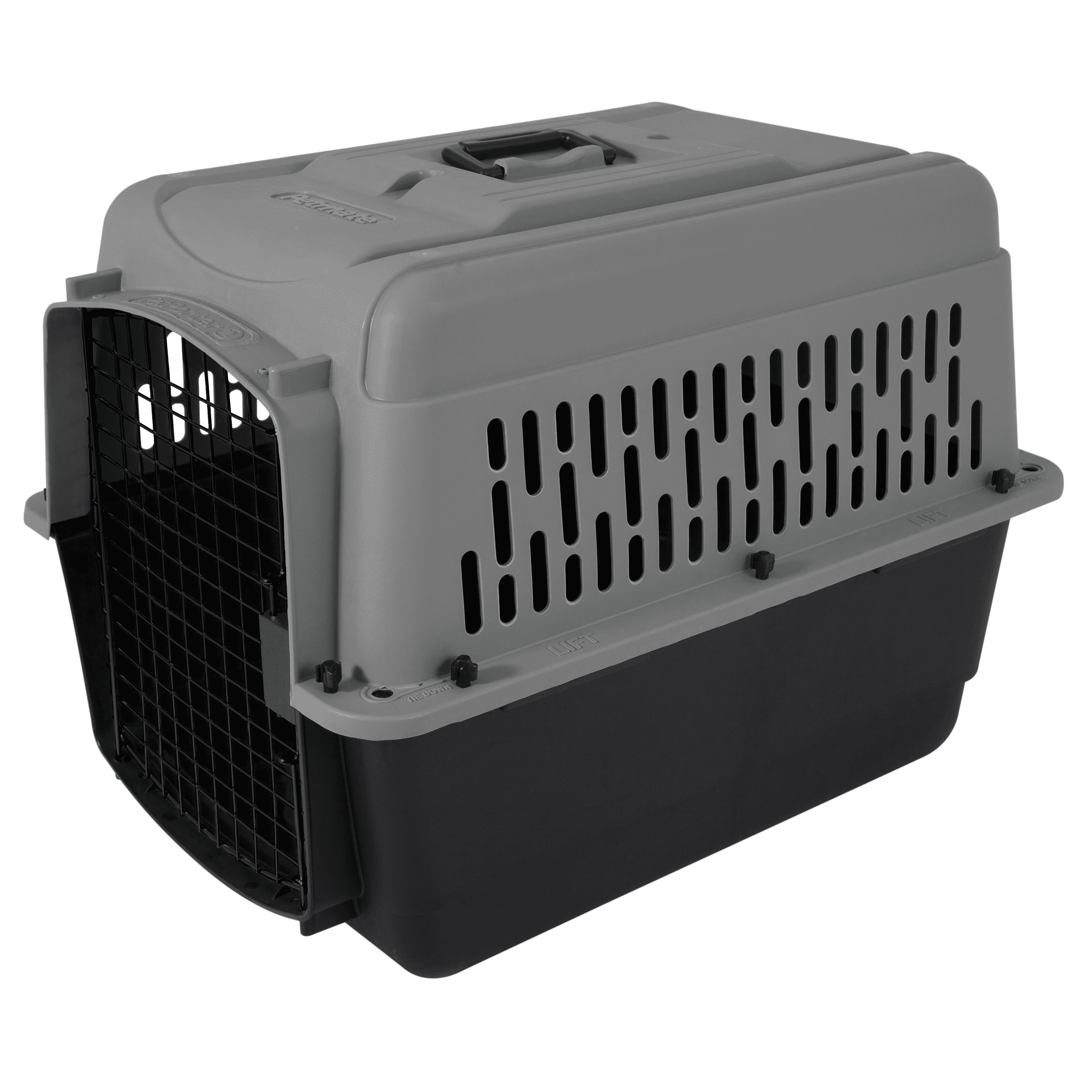 Aspen Pet 28" Gray and Black Airline Approved Travel Kennel