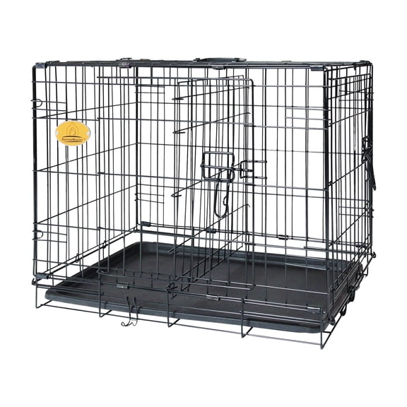Petmate Precision Pet ProValu 2-Door Wire Dog Crate 36 x 23 x 27 In Black FKC362327 - Pack of 4
