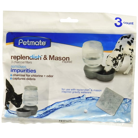 Petmate Replendish Charcoal Replacement Filters 2 Packages