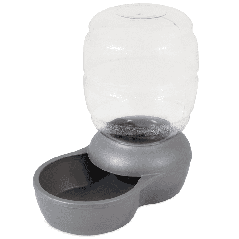 Petmate Replendish Gravity Waterer with Filter, 1 Gallon, Gray photo 1