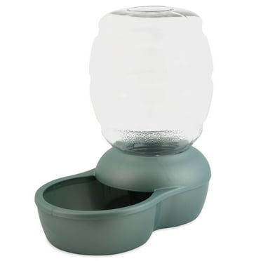 Petmate Replendish Gravity Pet Waterer with Microban for Cats and Dogs, Green, 1 Gallon
