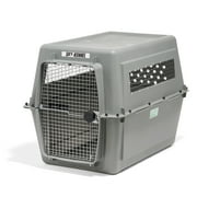 Petmate Sky Kennel IATA Airline Friendly Dog Crate Plastic Travel Pet Carrier, Small 21" for Dogs Up To 15 lb, Gray