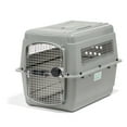 thumbnail image 1 of Petmate Sky Kennel for Dogs, IATA Approved, Plastic Travel Carrier, Gray, For Dogs 50-70 lbs, Large, 40" x 27" x 36", 1 of 11