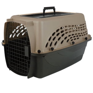 Petmate Two Door Top Load Pet Carrier, Medium, Pearl Tan, Up to 15 lbs