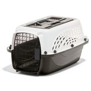 Petmate Two Door Top Load Plastic Travel Dog Kennel Pet Carriers for Dogs and Cats, Small 19" for Dogs Up To 10 lb, White