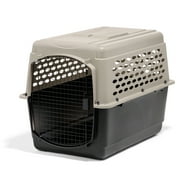 Petmate Vari Dog Kennel Plastic Portable Travel Crate Airline Friendly Pet Carrier, Large 40" for Pets 70-90 lb, Taupe/Black