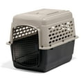 thumbnail image 1 of Petmate Vari Medium Plastic Portable Dog Kennel Airline Friendly Pet Carrier, 32" for Pets 30-50 lb, Taupe/Black, 1 of 14