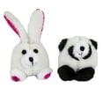 thumbnail image 1 of Petmate Zoobilee Mini Squatters Soft Plush Dog Toy, Panda and Rabbit, Small 5.5", Pack of 2, Multicolor, 1 of 4