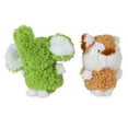 thumbnail image 1 of Petmate Zoobilee Plush Squeak Terry Dog Toy, Elephant & Chipmunk, Small 5", Pack of 2, Multicolor, 1 of 4