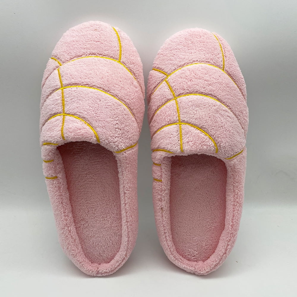 Petmoko Conchas Slippers Mexican Bread Pan Dulce Huaraches Slippers with  Memory Foam and PlushSlip-on House Slippers, Pink