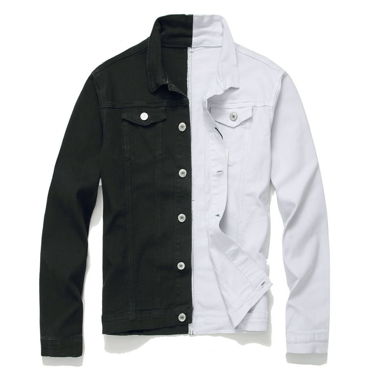 Two color top jean jacket