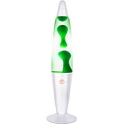 Petmoko Lava Lamp 13 Inches for Adults and Kids, Glitter Lava Lamps for Bedroom Decoration, Liquid Motion Lamp Night Light Matching with Silver Base Includes 25 Watt Bulb (Green)
