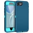 thumbnail image 1 of Petocase for 2022/2020/3rd/2rd iPhone SE Case,iPhone 8/7 Case,Built-in Screen Protector Shockproof Dust/Drop Proof 3 in 1 Full Body Rugged Heavy Duty Phone Cover for iPhone SE 2022/2020,Turquoise, 1 of 7