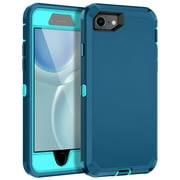 Petocase for 2022/2020/3rd/2rd iPhone SE Case,iPhone 8/7 Case,Built-in Screen Protector Shockproof Dust/Drop Proof 3 in 1 Full Body Rugged Heavy Duty Phone Cove