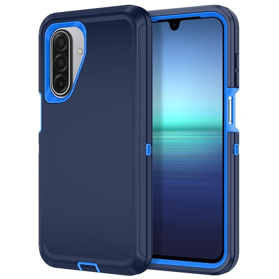 Petocase Compatible with Galaxy A17/Galaxy A26 Phone Case Shockproof Dust/Drop Proof 3-Layer Protective Heavy Duty Durable Rugged Hybrid Hard Case for Samsung Galaxy A175G/A26 5G,Navy Blue