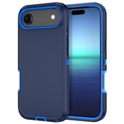 Petocase For iPhone Air Case,Shockproof Rugged Protection Heavy Duty Dust/Drop Proof 3-Layer Cover Case for iPhone Air 6.6'' 2025,Navy Blue