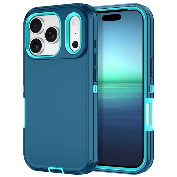 Petocase For iPhone 17 Pro Case,Shockproof Rugged Protection Heavy Duty Dust/Drop Proof 3-Layer Cover Case for iPhone 17 Pro 6.3'' 2025,Green