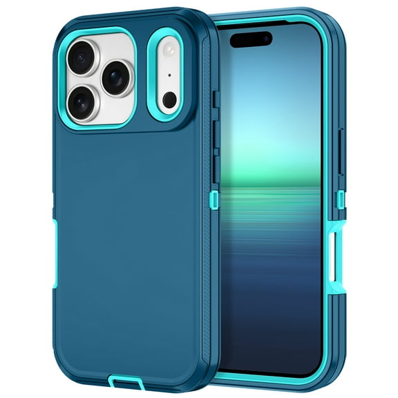 Petocase For iPhone 17 Pro Case,Shockproof Rugged Protection Heavy Duty Dust/Drop Proof 3-Layer Cover Case for iPhone 17 Pro 6.3'' 2025,Green