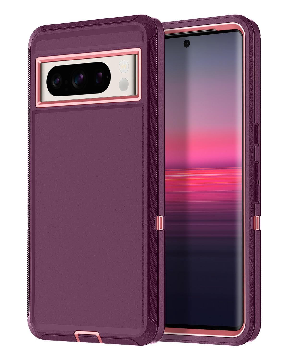 kwmobile Cover per Google Pixel 9 Pro XL Custodia - Back Case per Smartphone in Silicone TPU - Protezione Gommata - rosa shocking