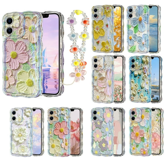 Petocase High Impact Shockproof Protective Back Cover Cell Phone Case, Purple Flower