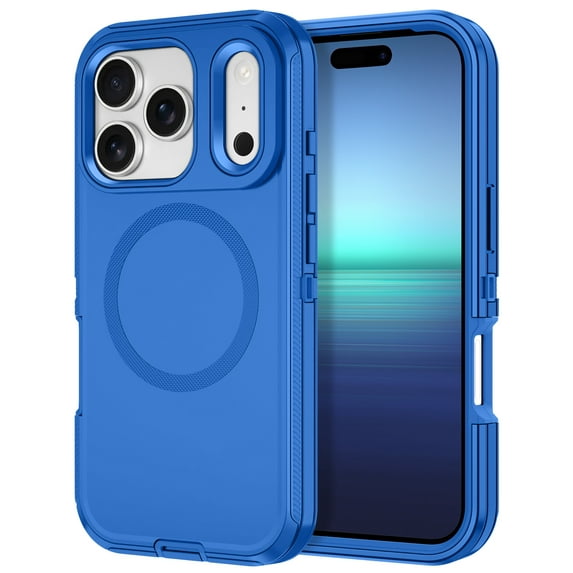 Petocase Magnetic For iPhone 17 Pro Max Case,Compatible with Mag-safe Anti-Drop Heavy Duty Shockproof Rugged Protecive Phone Cover,Navy Blue