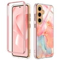 thumbnail image 1 of Petocase Marble Pattern Shockproof Rugged Cell Phone Case for Samsung Galaxy S24 Plus 5G, Pink, 1 of 7