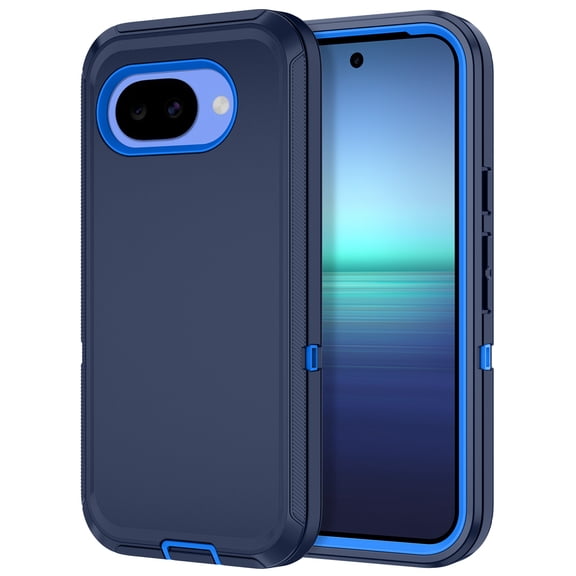 Petocase Phone Case for Google Pixel 10A,Shockproof Dust/Drop Proof 3-Layer Protection [Without Screen Protector] Rugged Heavy Duty Phone Cover,Navy Blue