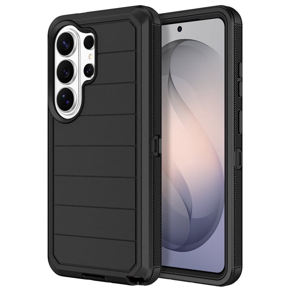 Petocase Phone Case for Samsung Galaxy S26 Ultra 5G,Shockproof Rugged Protection Heavy Duty Dust/Drop Proof 3-Layer Phone Cover,Black